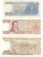 Görögország 1978. 50D + 100D + 1987. 1000D T:F
Greece 1978. 50 Drachmai + 100 Drachmai + 1987. 1000...