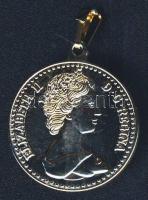 Nagy-Britannia DN II. Erzsébet modern aranyozott emlékérem T:PL