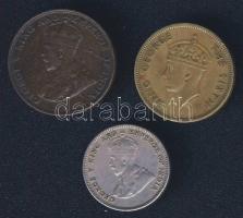 Hong-Kong 1933. 1c + 1936. 10c + 1950. 10c összesen 3 klf db T:3+