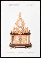 1999 Kinsky. Wiener Kunst Auktionen. 24. Kunstauktion. Wien, 1999, Palais Kinsky. Gazdag képanyaggal illusztrált német nyelvű aukciós katalógus. Benne vegyes régiséggel. Eredménylistával! Kiadói papírkötés.