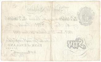 Nagy-Britannia 1937. 5P a második világháborús "Bernhard művelet" hamis bankjegye "B1...