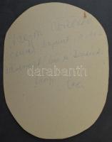 Márkus László színművész portréja, hátoldalon köszönő sorai az egyik jelmezes kolléganőjének "P...