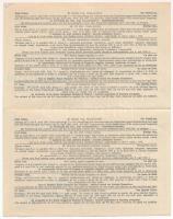 1941. "46. Magyar Királyi Osztálysorsjáték" 1. osztály egynegyed sorsjegye (2x) "A&qu...