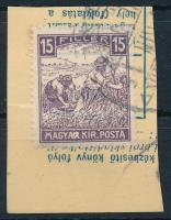 1916 Arató-Parlament 15f a "MAGYAR" szóban fehér karika lemezhibával