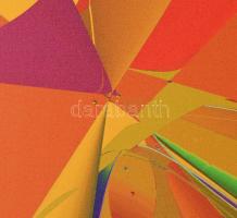 ifj. Koffán Károly (1940-): Divertimento. Computer print, vászon, jelezve balra lent. Dekoratív fake...