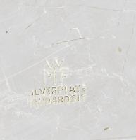 WMF art deco kalapált mintás háromrészes szervírozó szett, cukortartó fedele hiányzik, jelzett, kopo...