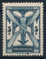 1933 Repülő II. 5P bélyeg (40.000) (kis folt a képoldalon, halvány törés / small spot, light fold)