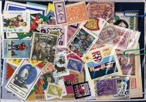 Összeállítás 65 db (zárjegyek, levélzárók, segélybélyegek, stb)