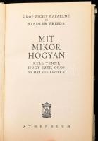 Zichy, Rafaelné, gróf ? Stadler Frieda: Mit mikor hogyan kell tenni, hogy szép, okos és helyes legye...