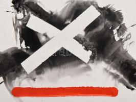 Bowyer Bell, John (1931-2003): "E" ( Eire, Írország), 1992. Vegyes technika, papír, Jelezv...