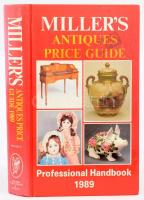 Miller's Antiques Price Guide 1989 (Volume X). Compiled and edited by Judith and Martin Miller. Millers Publications, 1989, kissé kopott kartonált papírkötés, gazdag fekete-fehér képanyaggal illusztrált.