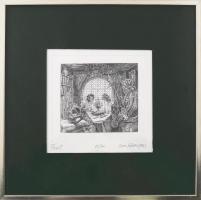 Orosz István (1951-): Faust, 1992. Rézkarc, papír, jelzett. Számozott (15/100). Üvegezett fakeretben...