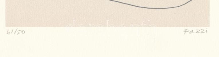 Ruggero Pazzi (1927-2010): Hommage á Pátkai. Szitanyomat, papír, jelzett, számozott (41/50). Az 1987...