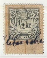 1880 Az okmánybélyeg sor 1/2kr értéke