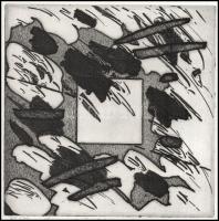 Bowon Chung (1947-): Hommage á Pátkai. Rézkarc, papír, jelzett, számozott (41/50). Az 1987-ben megje...