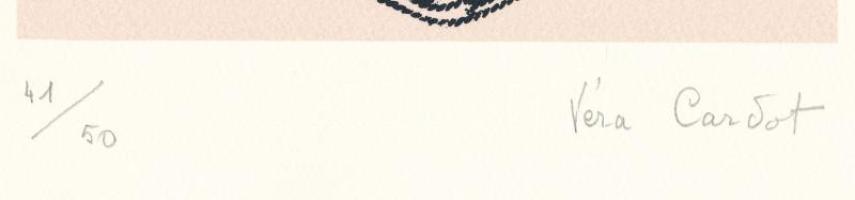 Véra Cardot, Steiner Vera (1920-2003): Kompozíció. Szitanyomat, papír, jelzett, számozott (41/50). A...