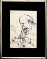 László Gyula (1910-1998): Füst Milán portréja (Füst Milán elmondotta új meséjét...), 1956. VIII.17. ...