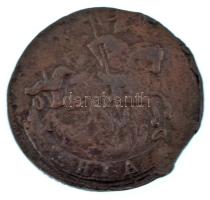 Orosz Birodalom 1760. 1 Denga (1/2k) Cu "Elizabeth" T:VF-F, peremhiba Russian Empire 1760. 1 Denga (1/2 Kopeck) Cu "Elizabeth" C:VF-F, edge error Ref.: (Coins of the World, 1750-1850) C#5