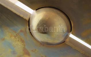 Kilár István (1935-): Terre Graine de L'univers [A Föld az Univerzum magja]. Sárgaréz, jelzett,...