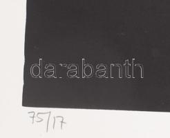 Konok Tamás (1930-2020): Kompozíció, 1993. Szitanyomat, papír, jelzett. Számozott: 75/17. A Grafidio...