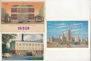 Moscow, Moszkva; - 3 db szovjet rádióamatőr reklám képeslap / 3 Soviet QSL radio amateur advertisement cards