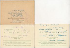 Moscow, Moszkva; - 3 db szovjet rádióamatőr reklám képeslap / 3 Soviet QSL radio amateur advertiseme...