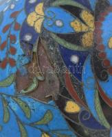 cca 1900, Kínai cloisonne váza, sérült, m: 15,5 cm