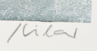 Kilár István (1935-): Maradványok. Színes rézkarc, akvatinta, papír, jelzett. Számozott: 10/75. Pasz...