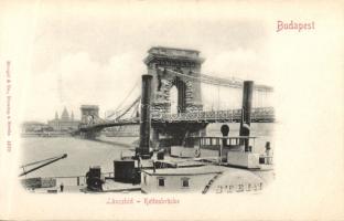 Budapest Lánchíd a Stein gőzhajóval