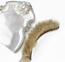 Ezüstözött morzsaalapát és morzsakefe, jó állapotban