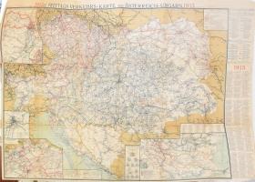 1913 G. Freytags Verkehrs-Karte von Österreich-Ungarn, 1:1 500 000, G. Freytag &amp; Berndt, 92×102 cm