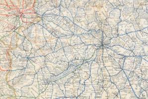 1913 G. Freytags Verkehrs-Karte von Österreich-Ungarn, 1:1 500 000, G. Freytag &amp; Berndt, 92×...