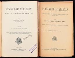 Iskolai matematika könyvek: Szenes Adolf: Gyakorlati méréstan, Bp., 1914 Franklin + Suppán-Szirtes: ...