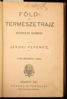 Földrajzi kolligátum: Ballagi Károly: A földgömb és egy kis csillagászati földrajz. Pesten, 1870. Heckenast. 111 l. (szövegközti rajzokkal illusztrálva) + Jánosi Ferencz: Föld- és természetrajz népiskolák számára. Bp., 1876. Franklin. 208p. Modern vászonkötésben A második darab címlapján Imre Sándor (1820-1900) nyelvész tulajdonosi bejegyzése látható.