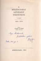 Papp János: 
A békéscsabai színészet története I-IV. rész. [Teljes mű négy kötetben.] (Dedikált.)
...