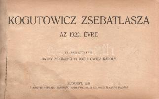 Kogutowicz zsebatlasza az 1922. évre. Szerkesztette Bátky Zsigmond és Kogutowicz Károly.
Budapest, ...