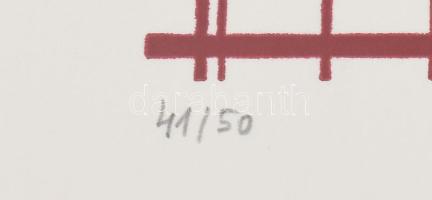 Nagy Pál (1934-): Hommage á Pátkai. Szitanyomat, papír, jelzett, számozott (41/50). lap teteje karto...