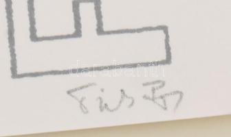 Papp Tibor (1936-2018): Hommage á Pátkai. Szitanyomat, papír, jelzett, számozott (41/50). lap teteje...