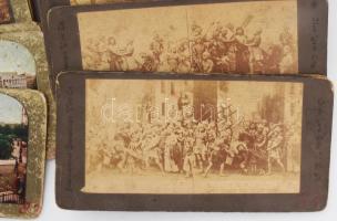 Sztereó fotó gyűjtemény ca 1890: vallásos témájúak,. Róma, Skócia, Stockholm, városképes képek, össz...