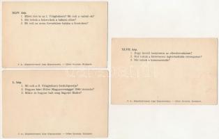 6 db modern munkásmozgalmi képeslap, hátoldalon kérdésekkel. Képzőművészeti Alap (non PC)