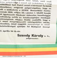 1937 A Nemzetközi Eucharisztikus Kongresszus plakátja. A Főváros felkéri a lakókat, hogy magánszállá...
