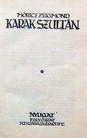 1917 Móricz Zsigmond: Karak Szultán elbeszélése a Nyugat folyóirat kiadásában, Budapest, szép állapotban