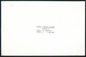 1987 Erotikus videókazetták képes dobozairól készített fotó, Lengyel Gábor pecséttel jelzett alkotás...