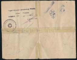 1919.XI.12. Kecskemét, román megszállás idején kiállított utazási engedély Ferenczy Géza részére, a ...