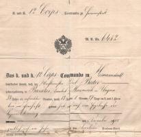 1900 Nagyszeben (Hermannstadt), Cs. és Kir. XII. Hadtestparancsnokság (K. u. K. 12. Corps-Commando) ...