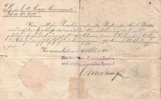 1900 Nagyszeben (Hermannstadt), Cs. és Kir. XII. Hadtestparancsnokság (K. u. K. 12. Corps-Commando) ...