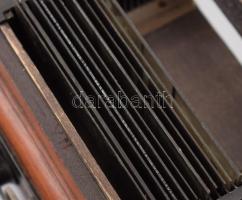 cca 1910, Le Minimus Stereo-Classeur francia sztereonéző. jó állapotban, működik, benne 12 darab szt...