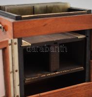 cca 1910, Le Minimus Stereo-Classeur francia sztereonéző. jó állapotban, működik, benne 12 darab szt...