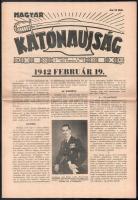 1942 Magyar Katonaújság V. évf. 9. száma, 1942. febr. 28., a címlapon vitéz nagybányai Horthy István, 8 p.