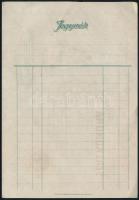 1913. 100 Koronás bankjegy mintájára készült jegyzéklap, Andrényi Kálmán utódai, Arad, szecessziós p...